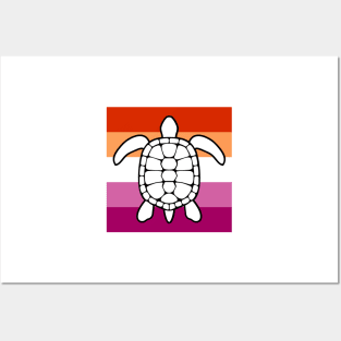 pride turtles - lesbian Posters and Art